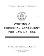 Law School Personal Statement Template
