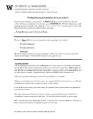 Sample Law School Personal Statement Template