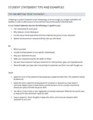 Student Personal Statement Format Template