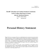 Sworn Personal History Statement Template