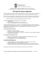 Free Download PDF Books, Resume Career Objective Statement Pdf Template