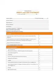 Basic Real Estate Profit and Loss Statement Template