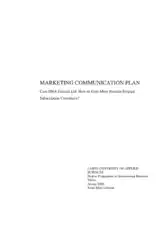 Basic Marketing Communication Plan Template