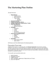 Free Download PDF Books, Basic Marketing Plan Outline Example Template
