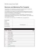 Free Download PDF Books, Business and Marketing Plan Template