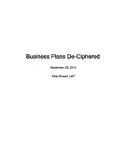 Business Plan With Instructions Template
