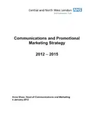 Free Download PDF Books, Communications and Promotional Marketing Strategy Template