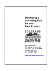 Food Product Marketing Plan Template