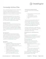 Free Download PDF Books, Marketing Campaign Action Plan Template