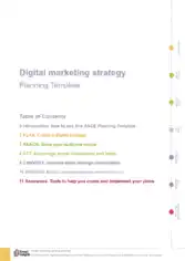 Strategic Digital Marketing Plan Template