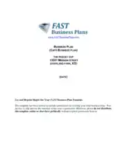 Free Download PDF Books, Bakery Cafe Business Plan Example Template