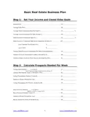 Free Download PDF Books, Basic Real Estate Business Plan Template