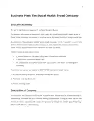 Bread Bakery Business Plan Template