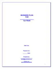 Free Download PDF Books, Car Wash Business Plan Template