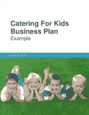 Free Download PDF Books, Catering Business Plan for Kids Template