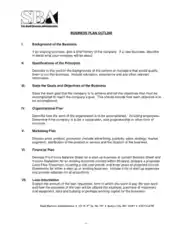 Free Download PDF Books, Sba Business Plan Outline Template