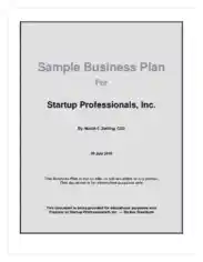 Software Business Plan Free Template