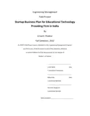 Free Download PDF Books, Technology Startup Business Plan Template