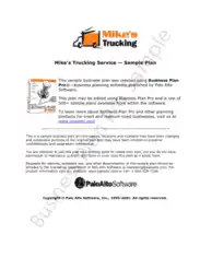 Free Download PDF Books, Trucking Service Business Plan Template