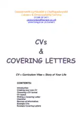 CV and Resume Cover Letter Introduction Template