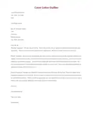 Resume Cover Letter Outline Template