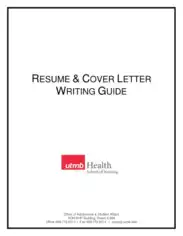 Resume Cover Letter Writing Guide Template