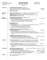 Free Download PDF Books, College Student Resume Format in PDF Template
