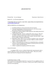 Free Download PDF Books, Account Manager Job Description for Resume Template