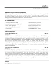 Account Payable Manager Resume Template