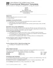 Free Download PDF Books, Functional Accounting Resume Template