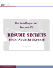 Free Download PDF Books, Medical Device Sales Resume Template