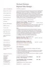 Regional Sales Manager Resume Template