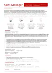 Resume Format for Insurance Sales Manager Template