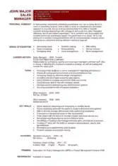 Free Download PDF Books, Sales Manager Resume Example Template