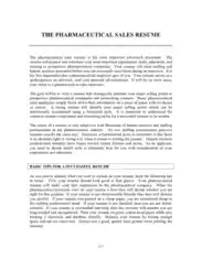 Pharmaceutical Sales Resume Example Template