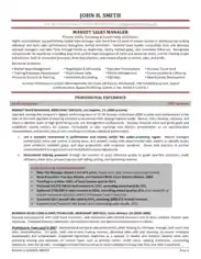 Free Download PDF Books, Professional Sales And Marketing Resume Example Template