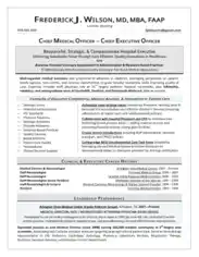 Chief Medical Officer Resume Template