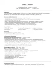 Medical Assistant Job Summary Resume Template