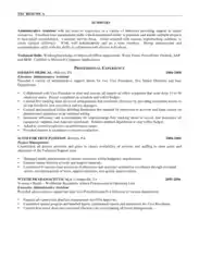 Administrative Assistant Resume Summary Template