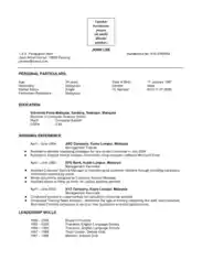 Basic Resume Example Template