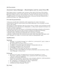 Free Download PDF Books, Assistant Manager Resume Sample Template
