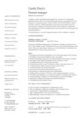 General Manager Resume Example Template