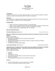 Office Manager Resume Format Template