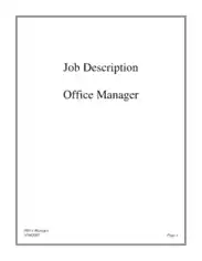 Free Download PDF Books, Office Manager Resume Sample Template