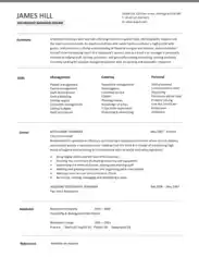 Restaurant Manager Resume Summary Template