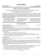 Restaurant Operations Manager Resume Template