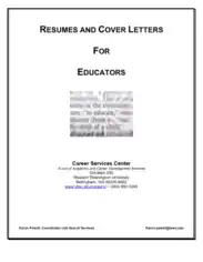 Free Download PDF Books, Educators Cover Letters and Resume Template
