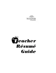 Guide for Elementary Teacher Resume Template