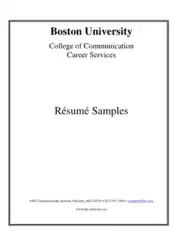 College Career Services Resume Sample Template