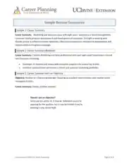 Professional Career Summary for Resume Template